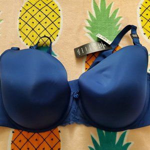 *SOLD* TORRID DARK BLUE PUSH-UP T-SHIRT BRA 46DDD